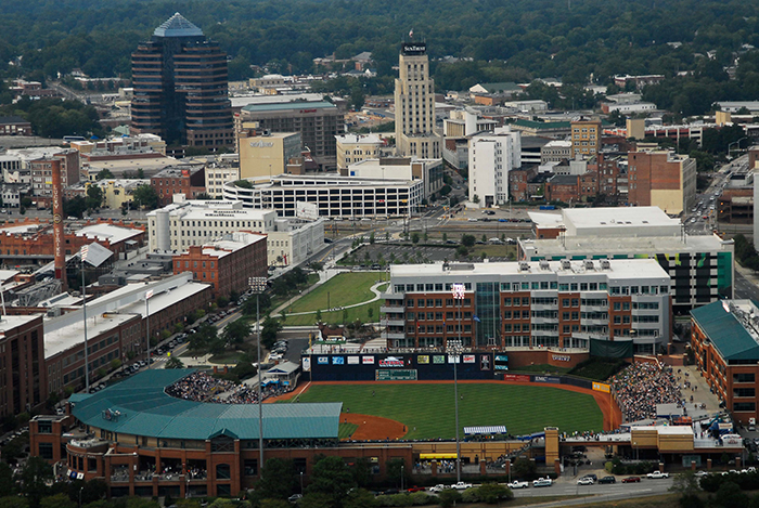 aerial of Durham