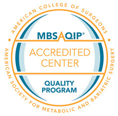 Accreditation logo showing that Duke Regional Hospital is an MBSAQIP Accredited Center