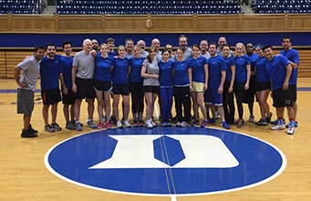 Duke Plastic Surgery faculty and residents at Cameron Indoor Stadium