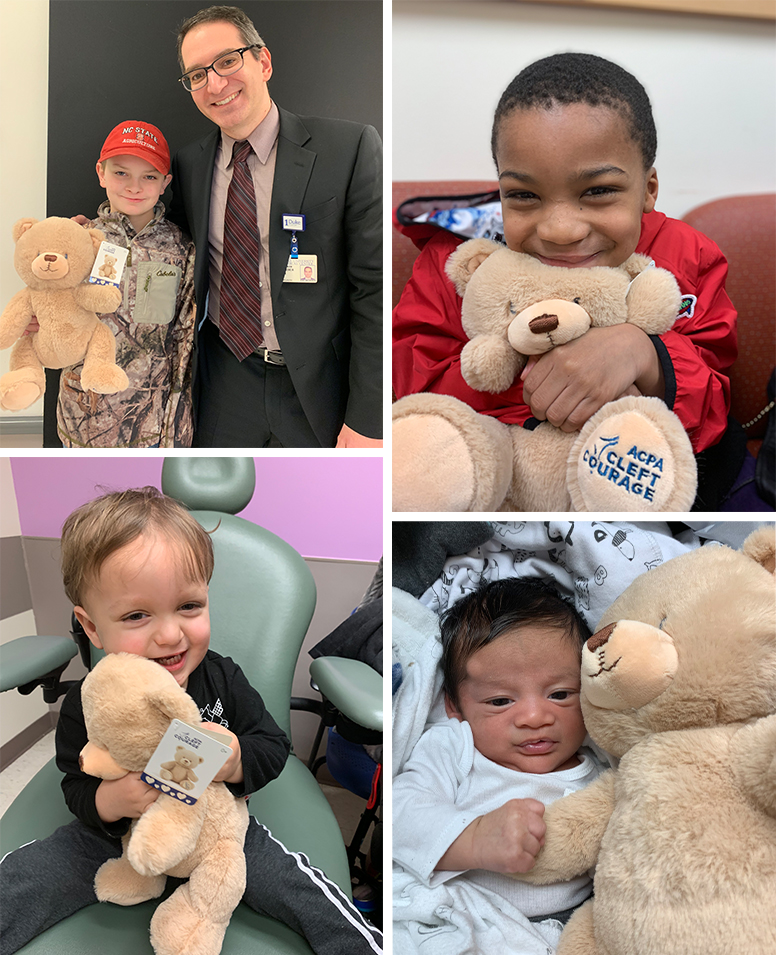 Cleft patients who received Courage Bears