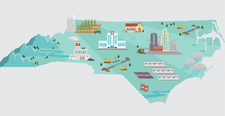 Illustration of the state of North Carolina