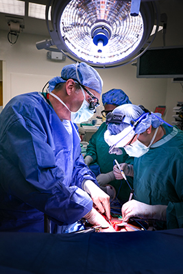 Peter Allen, MD performs a Whipple procedure  to remove diseased pancreatic tissue.