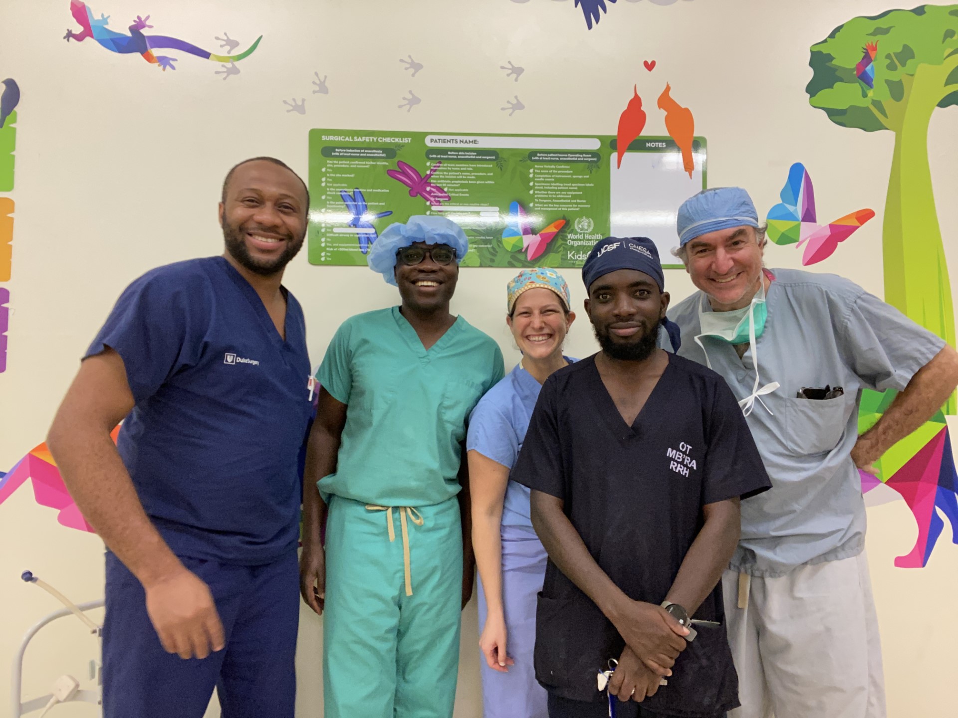 Dr. Eze with Ugandan Surgical Team