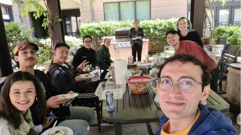 Group of people celebrating a birthday