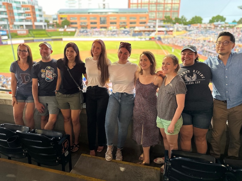 Residents at a Durham Bulls baseball game