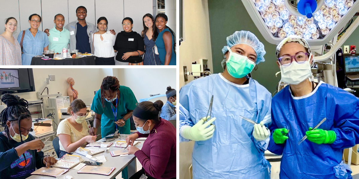 Photo collage of students participating in ASPIRES programs