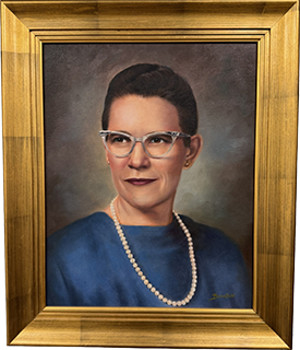 A painting of Dr. Sara J. Dent