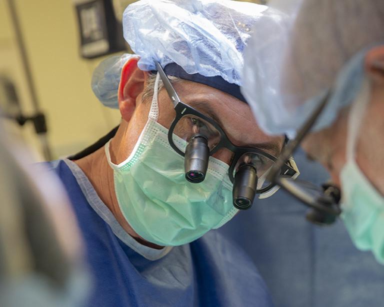 Dr. Joseph Turek in a surgical procedure