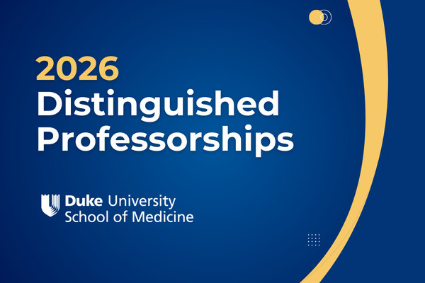 Graphic that has text reading "Distinguished professorships 2026"