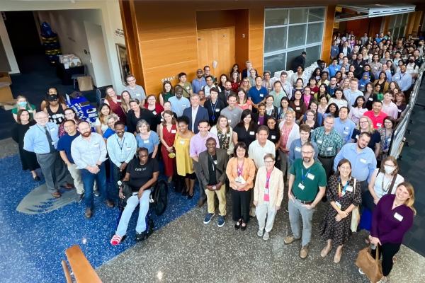 CFAR Group poses for a group photo together at the 2023 Annual CFAR Scientific Retreat