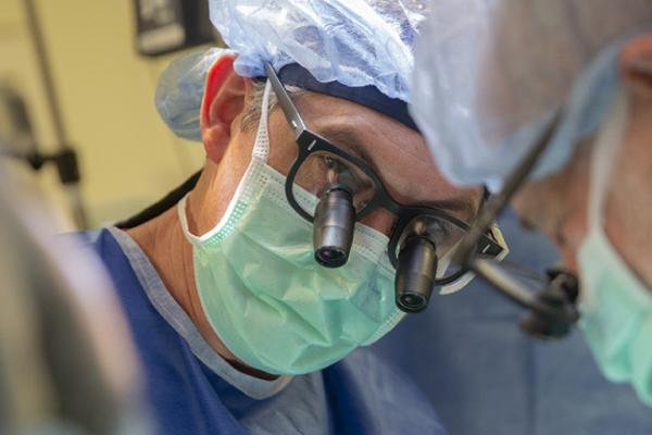 Dr. Joseph Turek in a surgical procedure