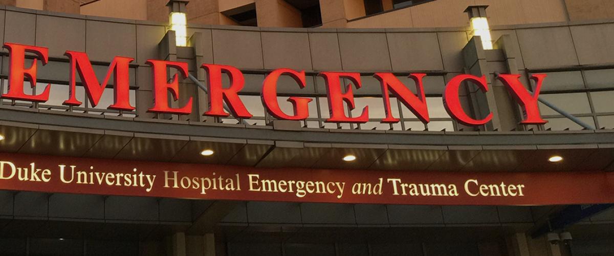 Emergency Department sign