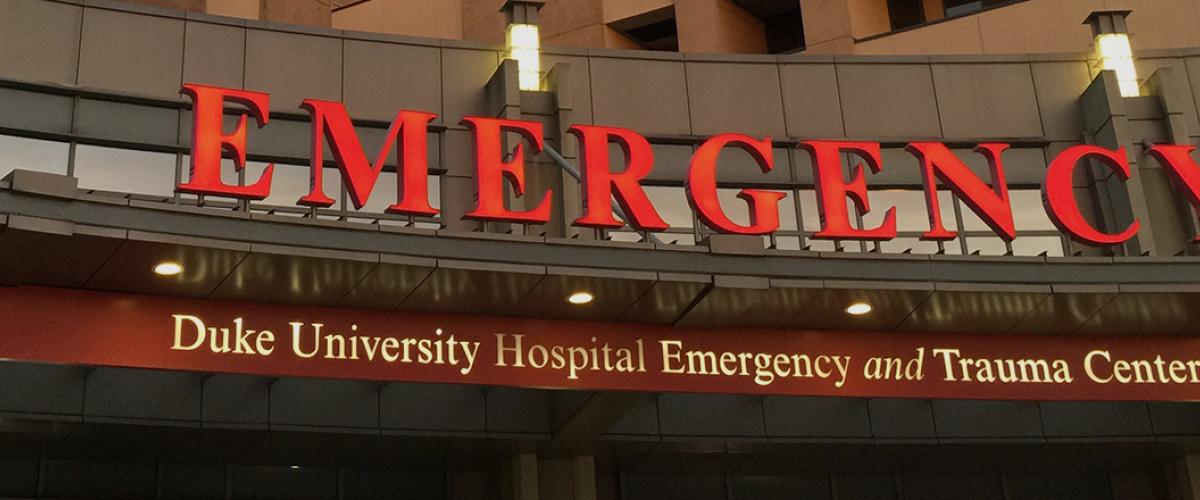 Emergency Department sign