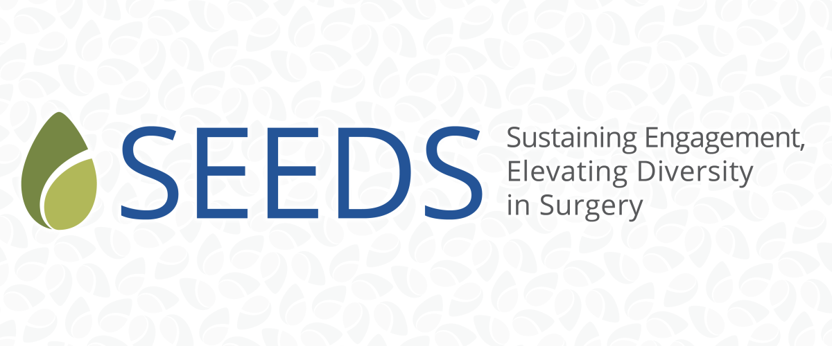 SEEDS logo: Sustaining Engagement, Elevating Diversity in Surgery