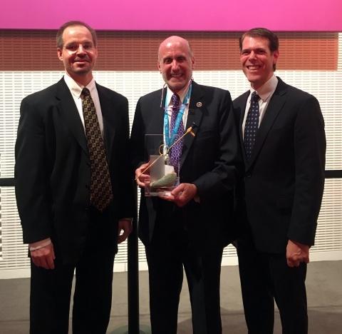 Dr. Preminger receives the  Karl Storz Lifetime Achievement Award. Photographed with Dr. Thomas Polascik and Dr. Michael Lipkin. 