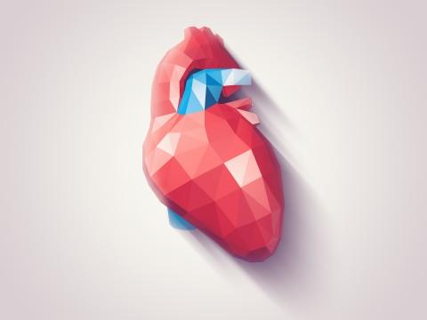 Graphic illustration of heart and LVAD