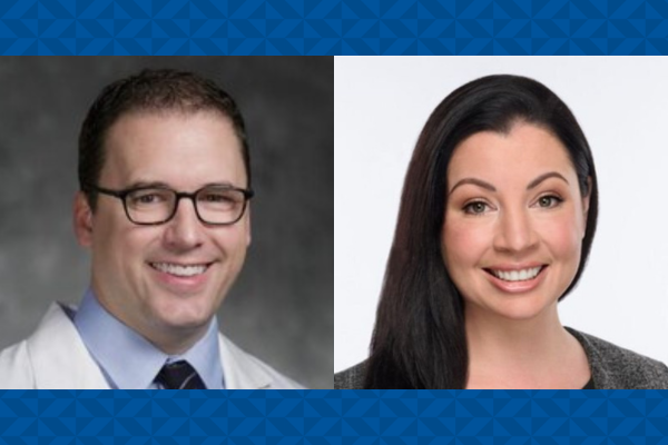 Photo collage of headshots of Drs. Ryan Antiel and Rebekah Boyd