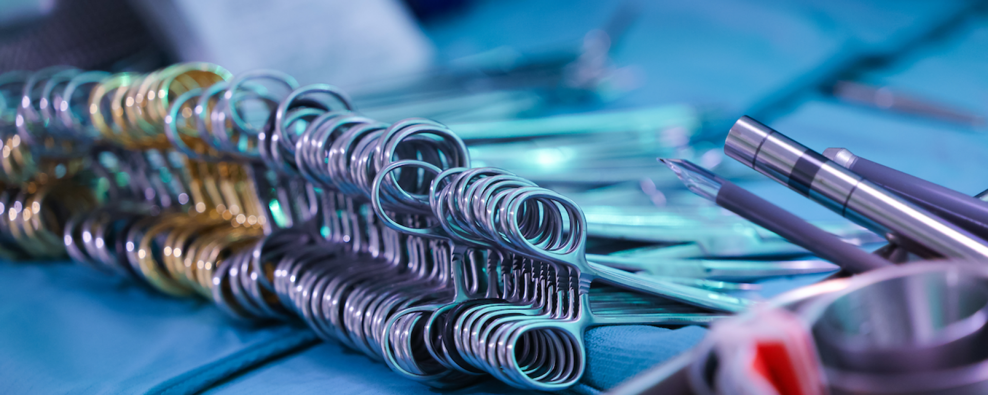 Close up of surgical tools