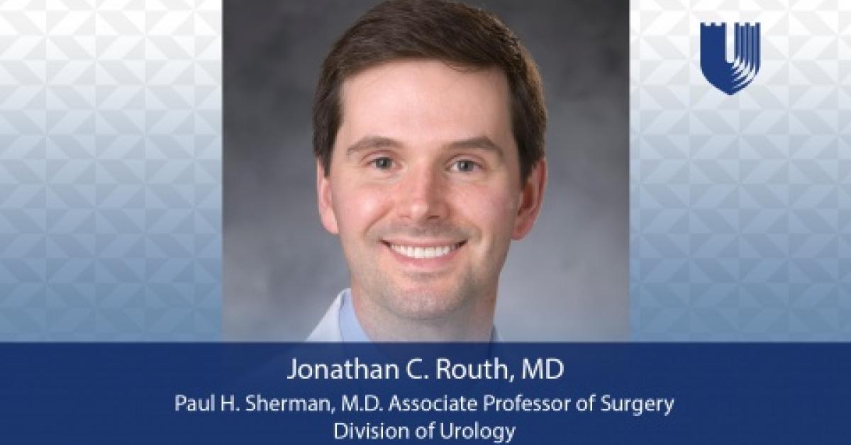 Jonathan C. Routh, MD, MPH, Receives Endowed Professorship | Duke ...