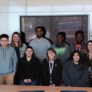 Students from Athens Drive Magnet High School